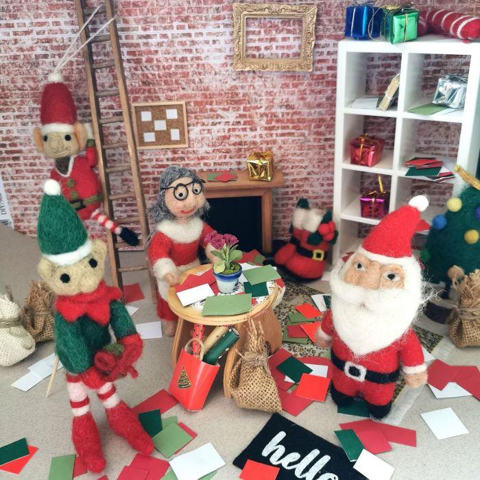 Felt So Good Handmade Felt Mrs. Claus Hanging Christmas Tree Decoration