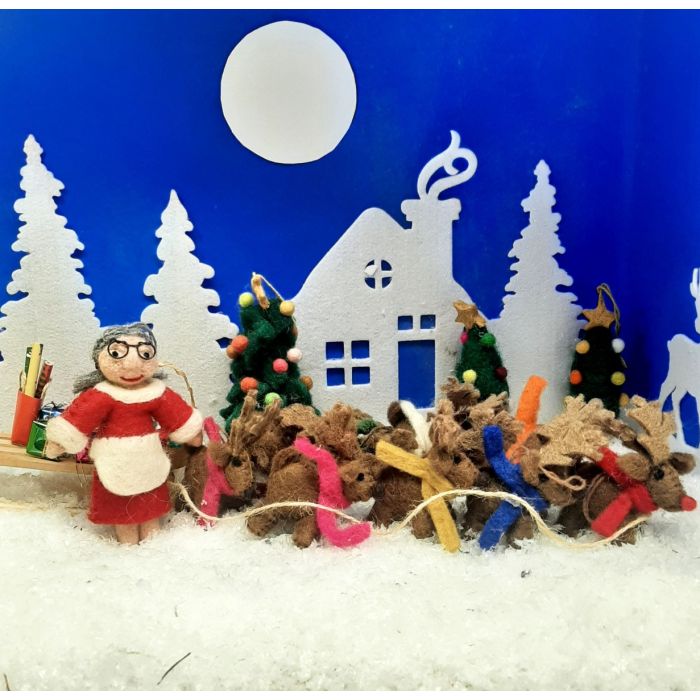 Felt So Good Handmade Felt Mrs. Claus Hanging Christmas Tree Decoration