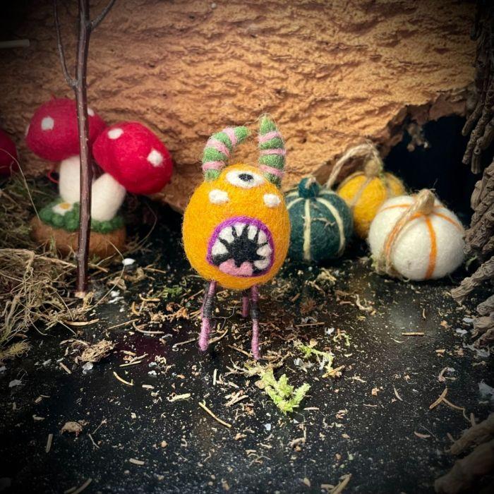Felt So Good Handmade Felt Murph The Monster Hanging Halloween Decoration