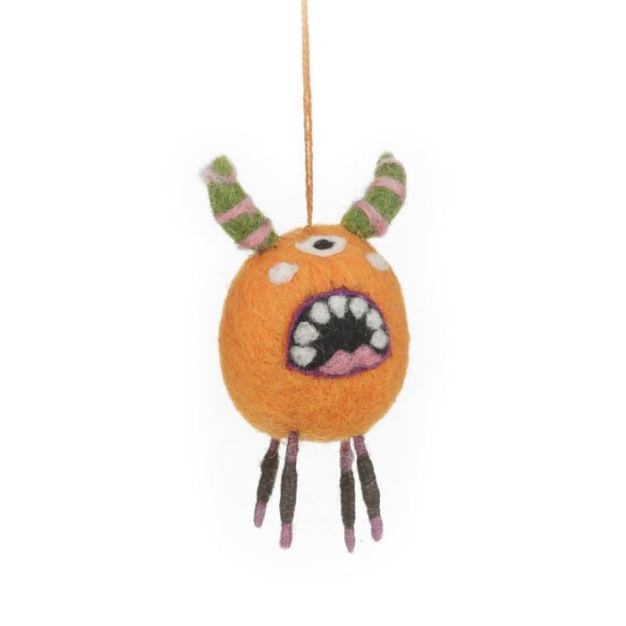 felt so good Handmade Felt Murph the Monster Hanging Halloween Decoration