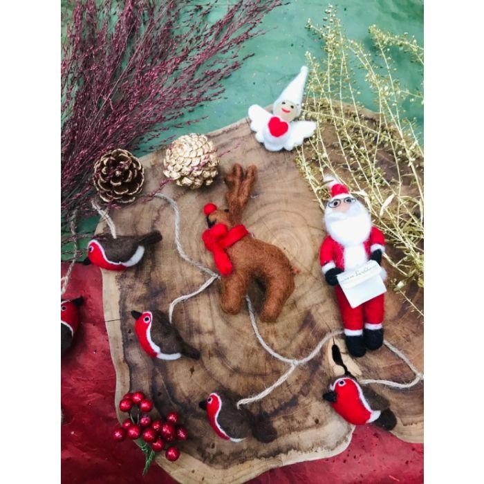 Felt So Good Handmade Felt Naughty Or Nice Santa Hanging Christmas Decoration