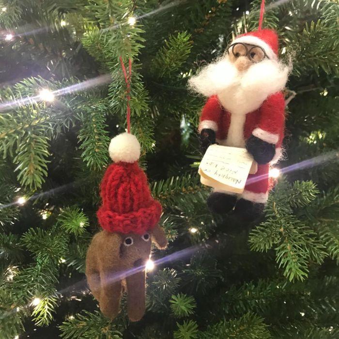 Felt So Good Handmade Felt Naughty Or Nice Santa Hanging Christmas Decoration