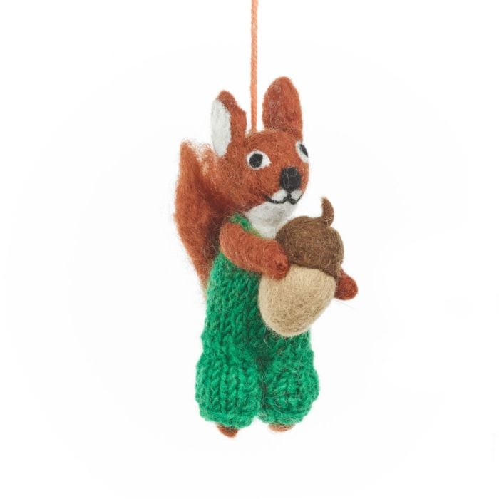felt so good Handmade Felt Nelly Nutkins Squirrel Hanging Decoration