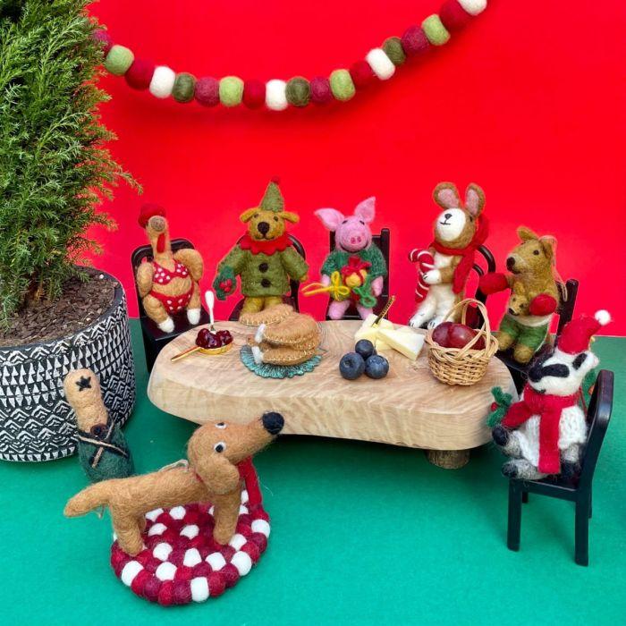 Felt So Good Handmade Felt Noel The Christmas Badger Hanging Decoration