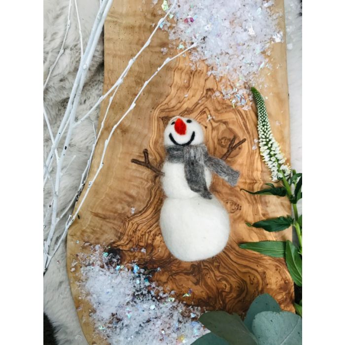 Felt So Good Handmade Felt Norman The Snowman Hanging Christmas Decoration