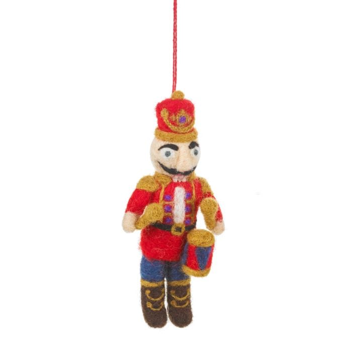 felt so good Handmade Felt Nutcracker Ned Hanging Traditional Christmas Decoration