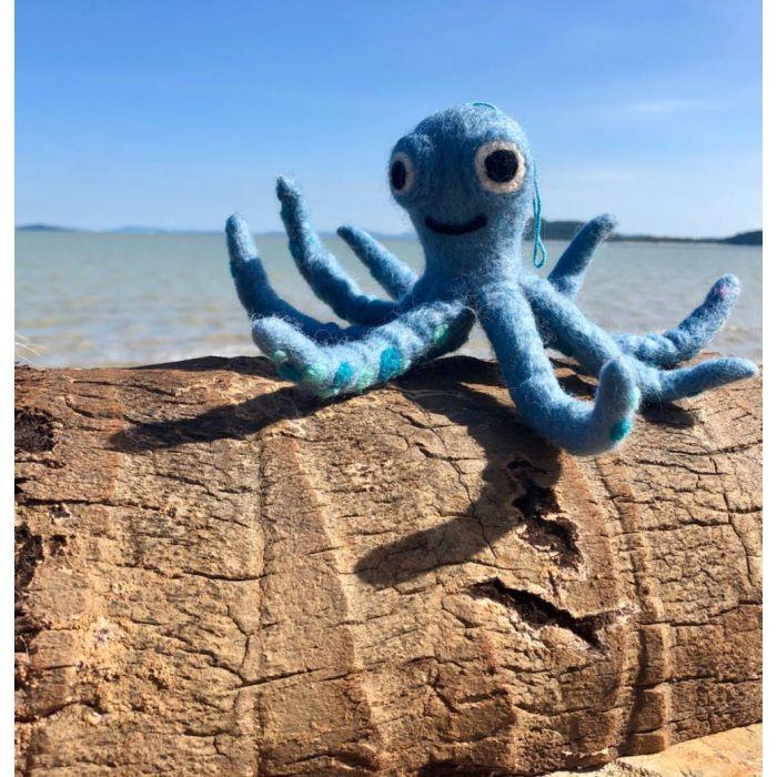 Felt So Good Handmade Felt Ollie The Octopus Fair Trade Hanging Decoration