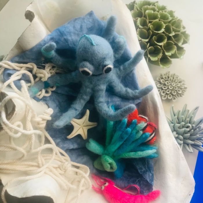 Felt So Good Handmade Felt Ollie The Octopus Fair Trade Hanging Decoration