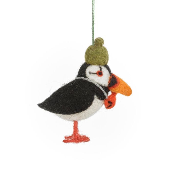 Felt So Good Handmade Felt Paddy The Puffin Hanging Decoration
