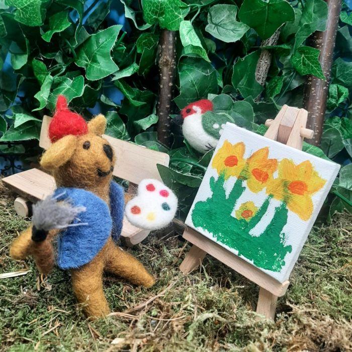 Felt So Good Handmade Felt Painting Pooch Artist Dog Hanging Decoration