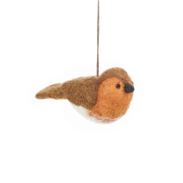 felt so good Handmade Felt Pamela the Robin Hanging Decoration