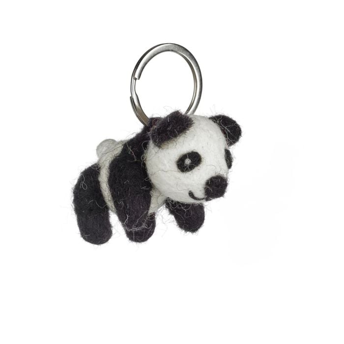 Felt So Good Handmade Felt Panda Keyring Decoration