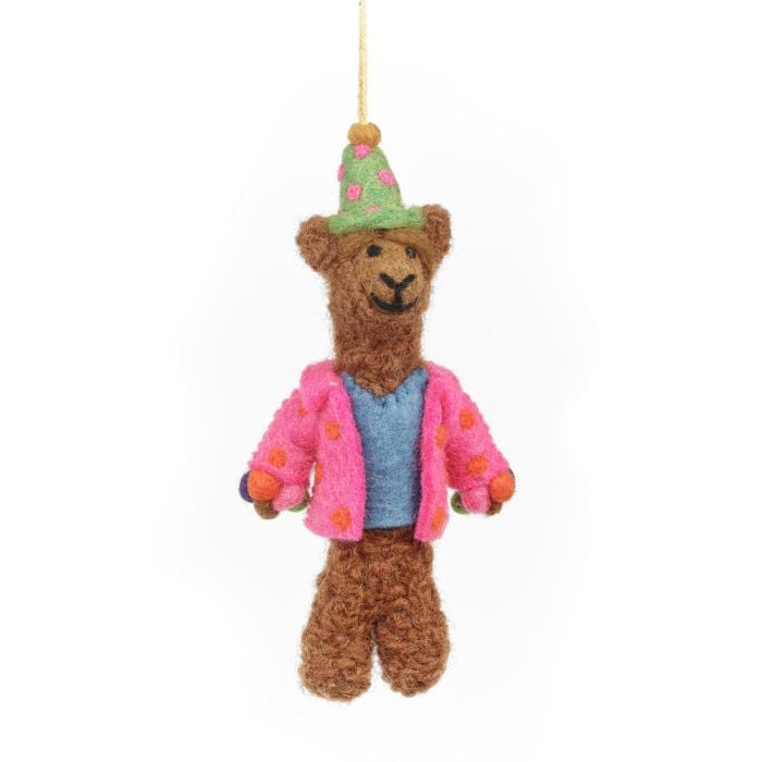 felt so good Handmade Felt Party Alpaca Hanging Decoration