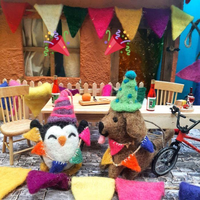 Felt So Good Handmade Felt Party Penguin Hanging Decoration