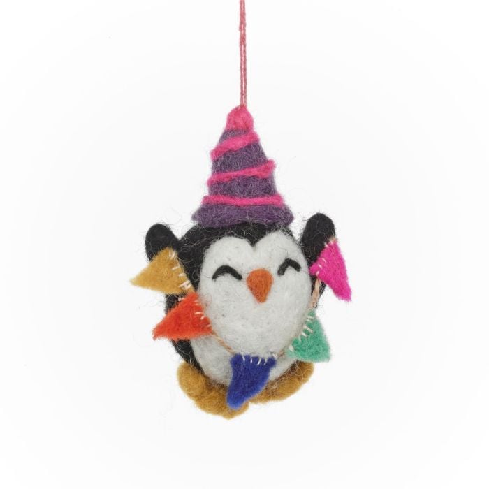 felt so good Handmade Felt Party Penguin Hanging Decoration