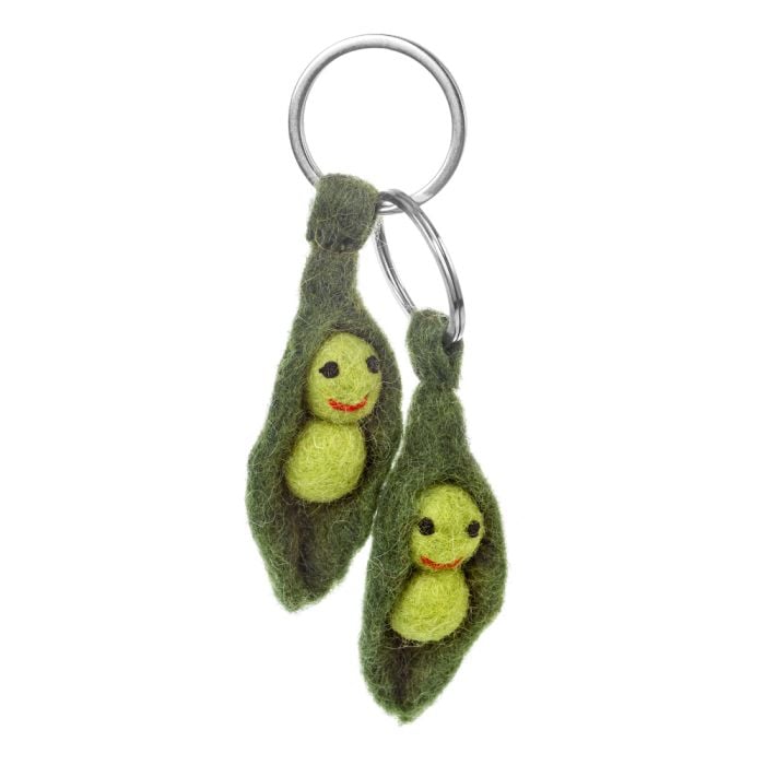 felt so good Handmade Felt Peas in a Pod Friendship Valentines Keyrings
