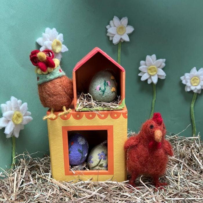 Felt So Good Handmade Felt Peggy The Hen Hanging Decoration