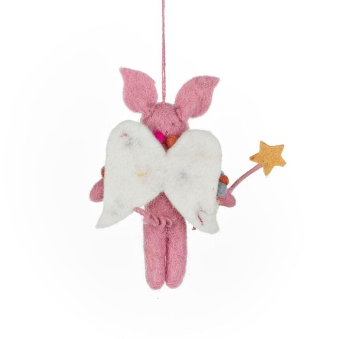 Felt So Good Handmade Felt Penelope Porker Fairy Hanging Christmas Decoration