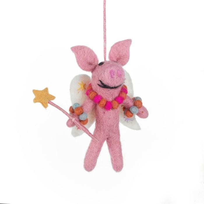 felt so good Handmade Felt Penelope Porker Fairy Hanging Christmas Decoration