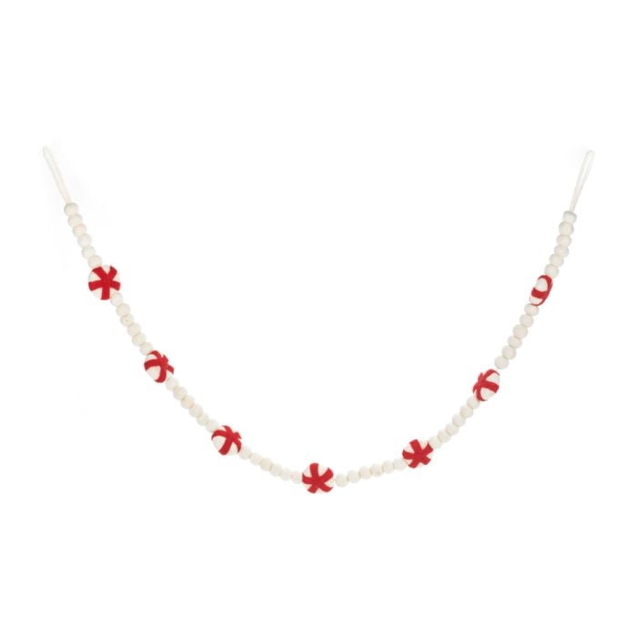 Felt So Good Handmade Felt Peppermint Garland Christmas Decoration