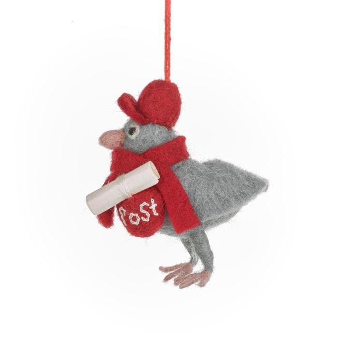 Felt So Good Handmade Felt Pigeon Post Hanging Decoration
