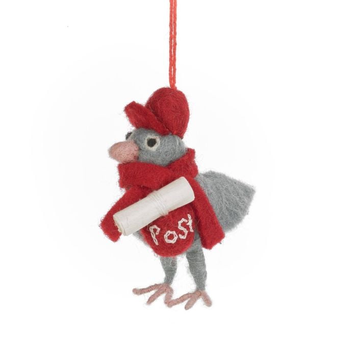 felt so good Handmade Felt Pigeon Post Hanging Decoration