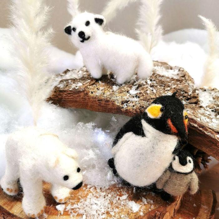 Felt So Good Handmade Felt Polar Bear Biodegradable Hanging Decoration