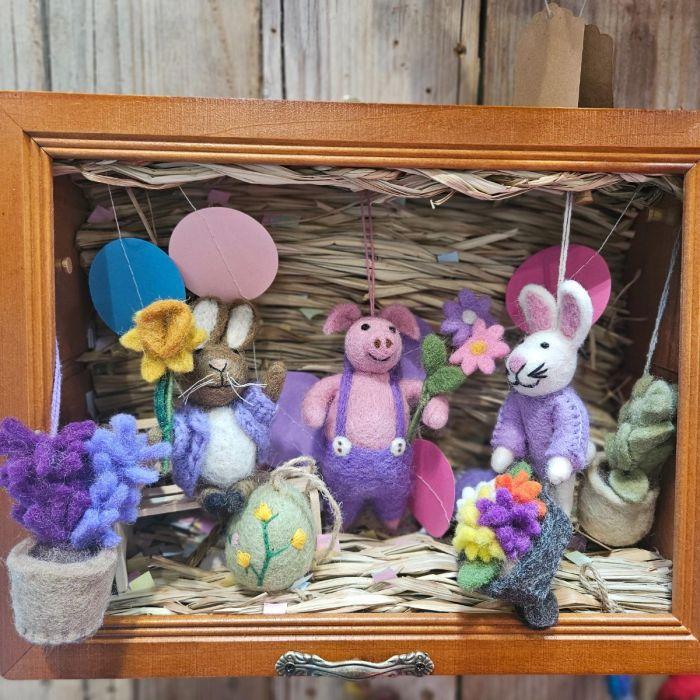 Felt So Good Handmade Felt Pot O' Lavender Hanging Decoration