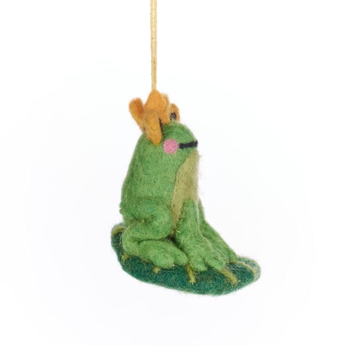 Felt So Good Handmade Felt Prince The Frog Hanging Fairytale Decoration
