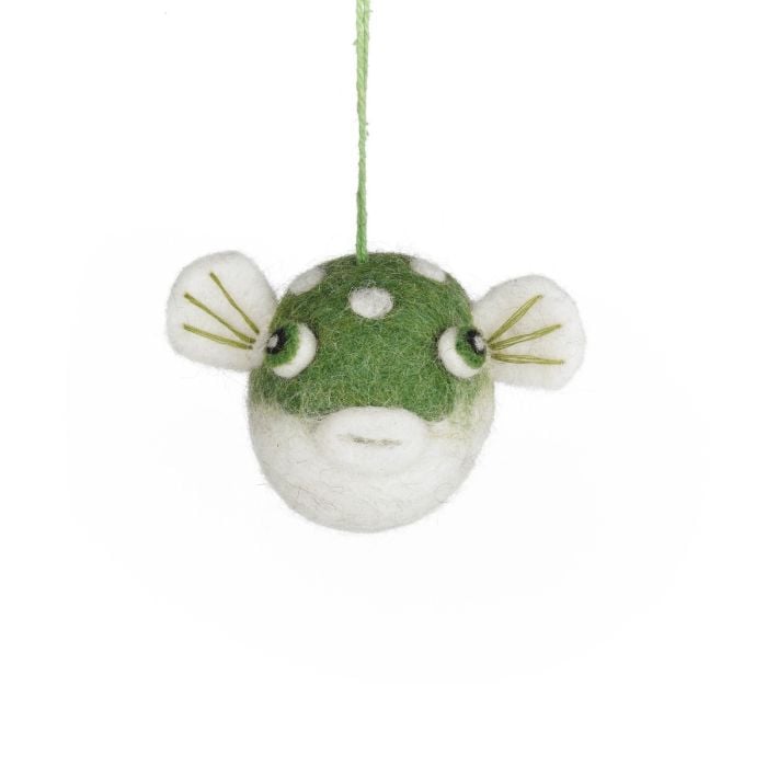 Felt So Good Handmade Felt Puffer Fish Sealife Hanging Decoration