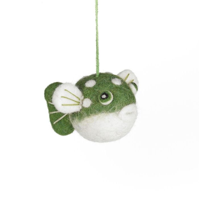 felt so good Handmade Felt Puffer Fish Sealife Hanging Decoration