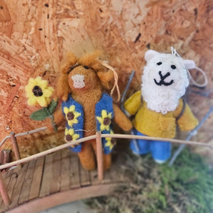 Felt So Good Handmade Felt Rambling Sheep Hanging Decoration