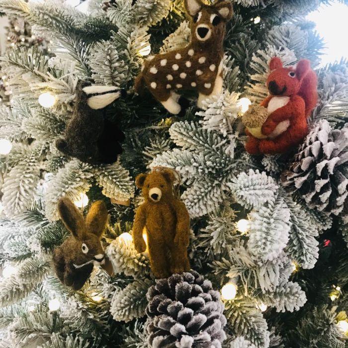 Felt So Good Handmade Felt Red Bushy Squirrel Biodegradable Hanging Decoration