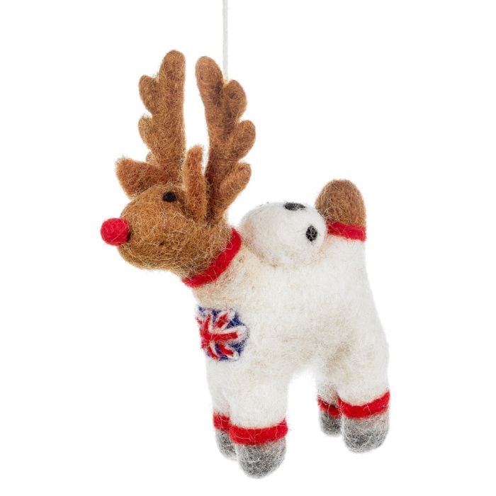 Felt So Good Handmade Felt Reindeer Astronaut Christmas Decoration Astronaut