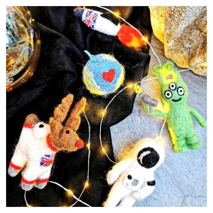 Felt So Good Handmade Felt Reindeer Astronaut Christmas Decoration Astronaut