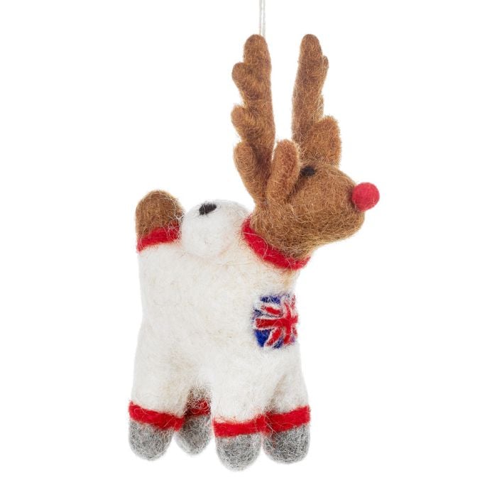 felt so good Handmade Felt Reindeer Astronaut Christmas Decoration Astronaut