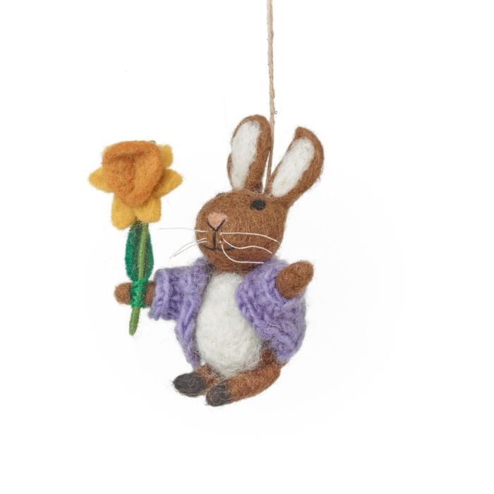 Felt So Good Handmade Felt Remi The Rabbit Easter Hanging Decoration