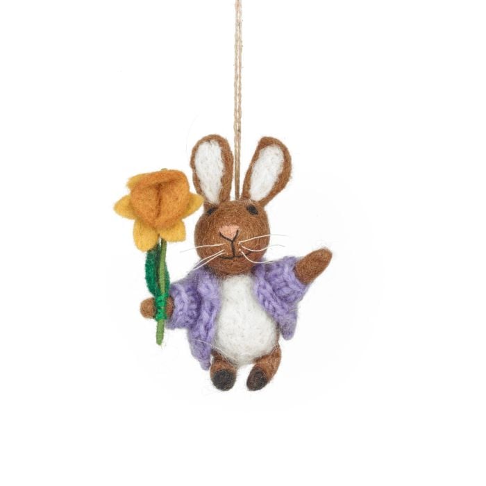felt so good Handmade Felt Remi the Rabbit Easter Hanging Decoration