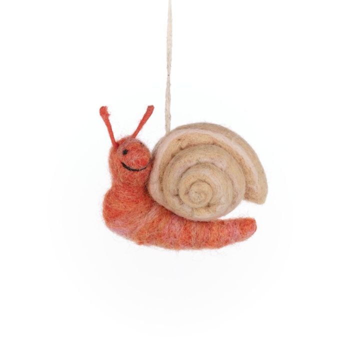 felt so good Handmade Felt Sadie the Snail Hanging Decoration
