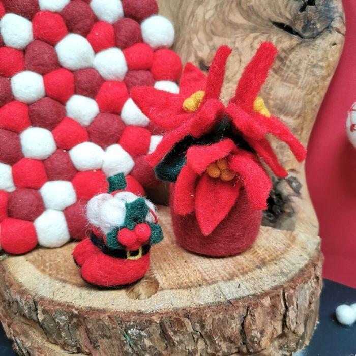 Felt So Good Handmade Felt Santa's Boots Hanging Christmas Tree Decoration