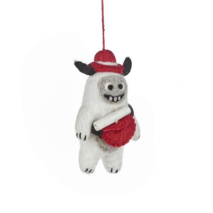 Felt So Good Handmade Felt Santa Yeti Arctic Hanging Decoration