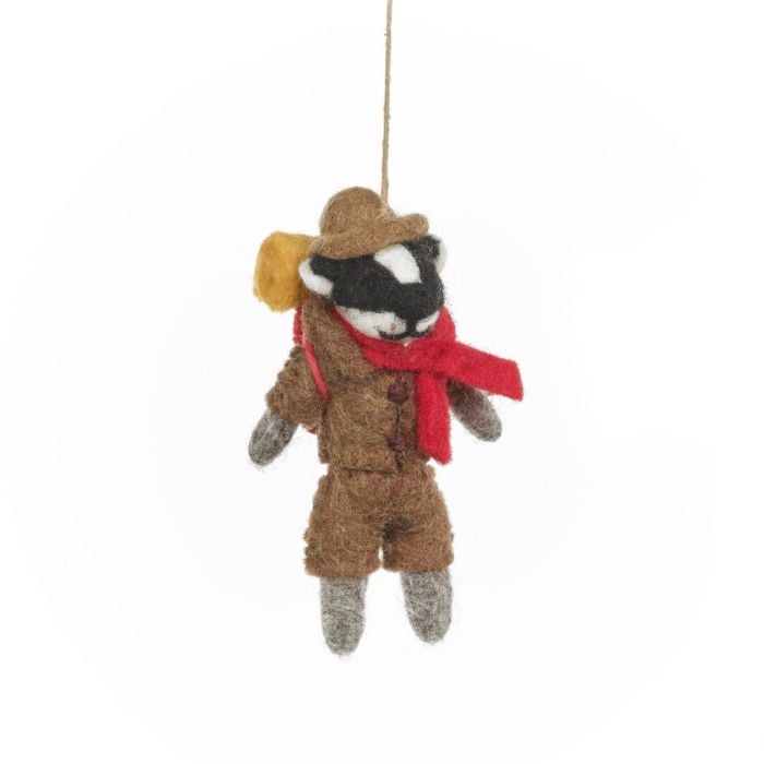 felt so good Handmade Felt Scouts Badger Hanging Decoration