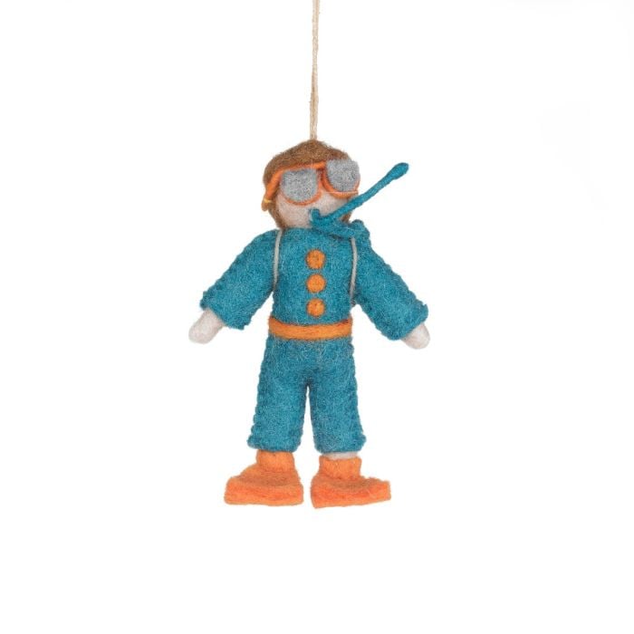 Felt So Good Handmade Felt Scuba Steve Hanging Decoration