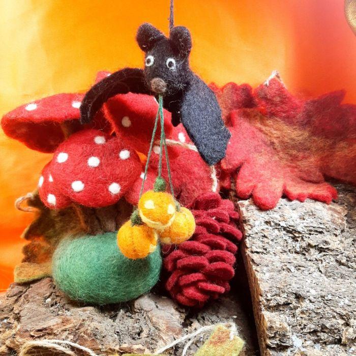 Felt So Good Handmade Felt Shadow The Bat Hanging Halloween Decoration