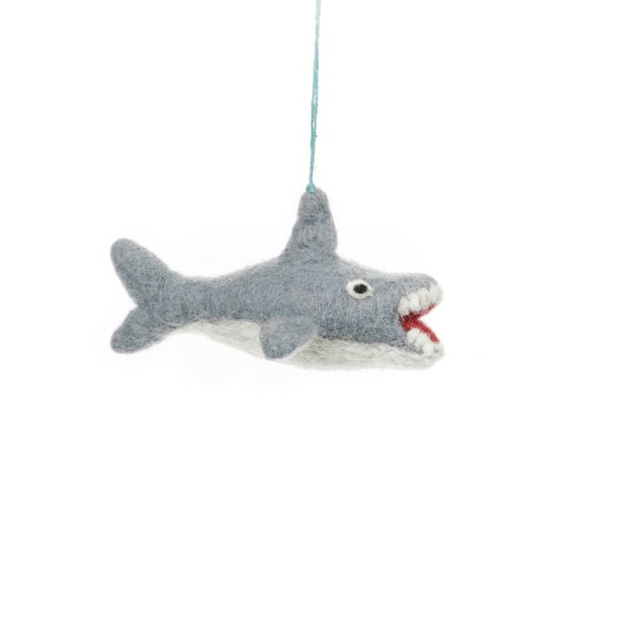 Felt So Good Handmade Felt Sheldon The Shark Hanging Decoration