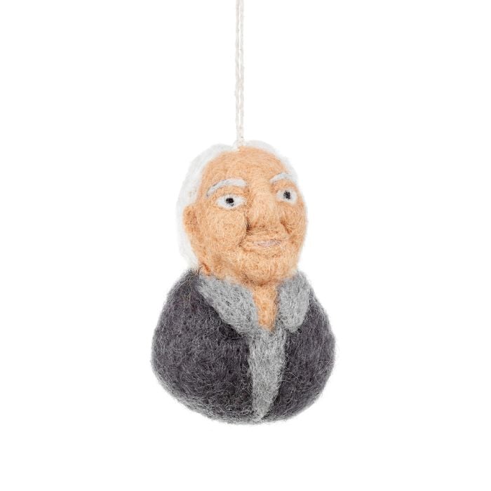 Felt So Good Handmade Felt Sir David Attenborough Hanging Decoration