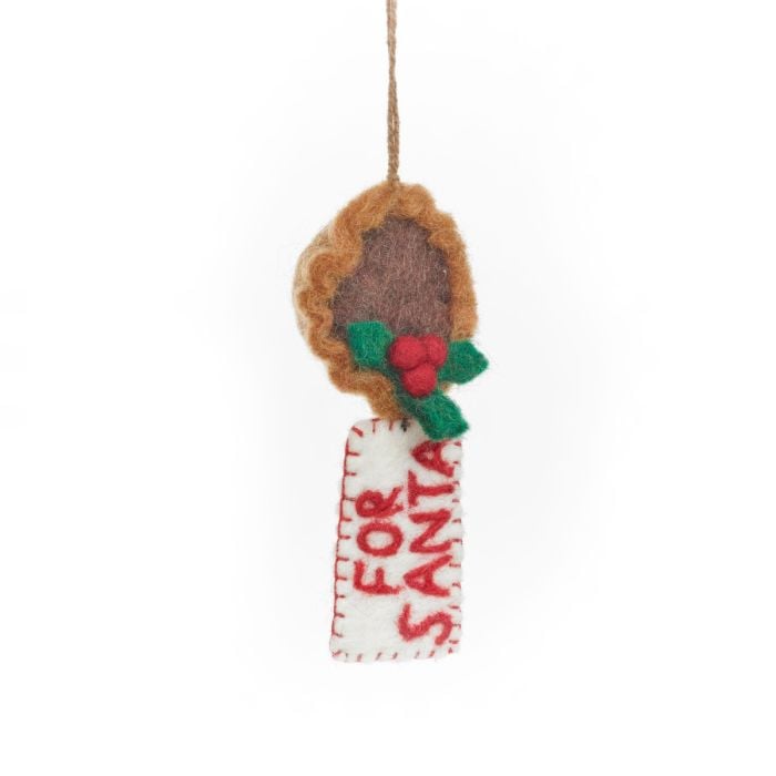 felt so good Handmade Felt Snack for Santa Hanging Decoration