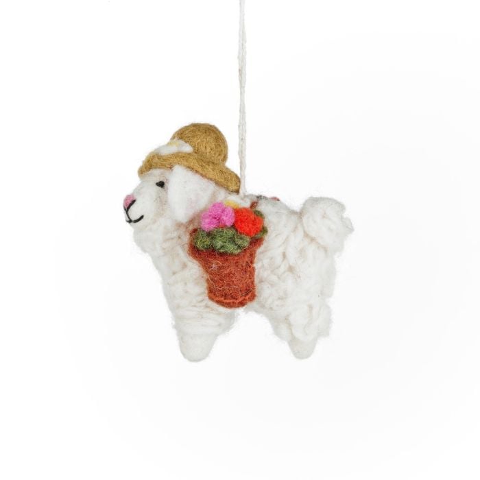 Felt So Good Handmade Felt Sofia The Spring Sheep Easter Hanging Decoration