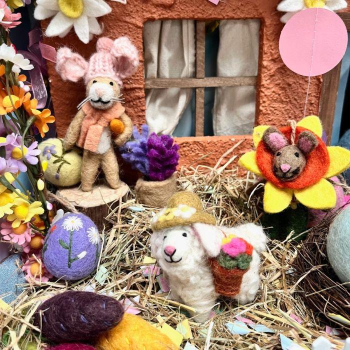 Felt So Good Handmade Felt Sofia The Spring Sheep Easter Hanging Decoration