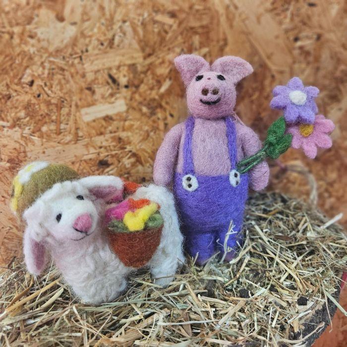 Felt So Good Handmade Felt Sofia The Spring Sheep Easter Hanging Decoration